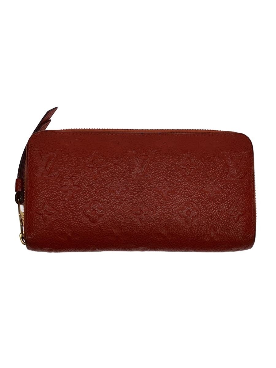 【中古】LOUIS VUITTON◆ジッピー・ウォレット_モノグラム・アン工業プラント/牛皮/RED/レディース【服飾雑貨他】