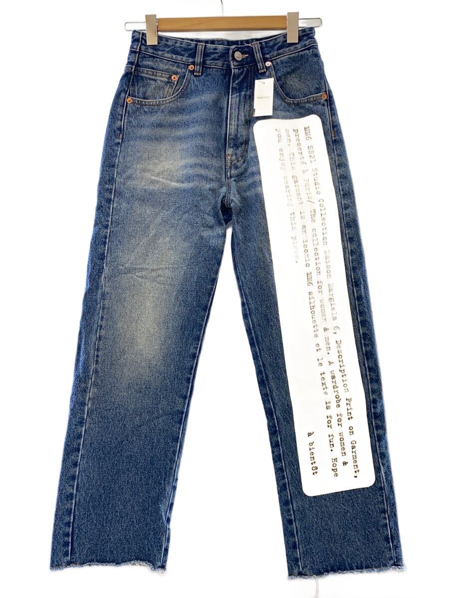 【中古】MM6◆21SS/Washed Text Print Jeans/下つ方/36/ジーンズ/IDG/S62LB0052【レディース御召しもの】