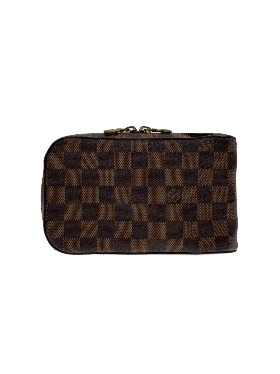 【中古】LOUIS VUITTON◆ジェロニモス_ダミエ・エベヌ/PVC/BRW【御徒面子】