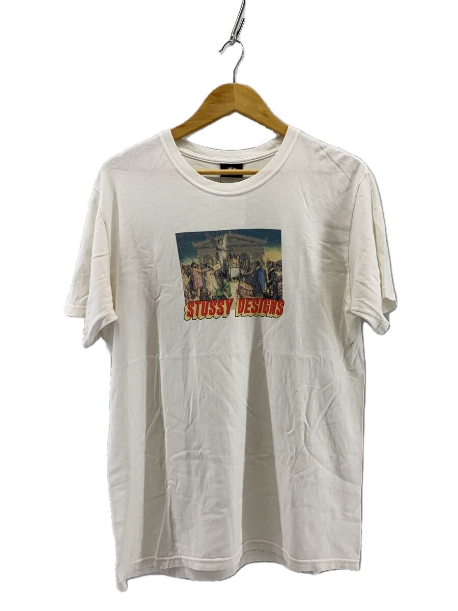 【中古】STUSSY◆プルオーバー/M/綿織物/WHT【メンズウェア】