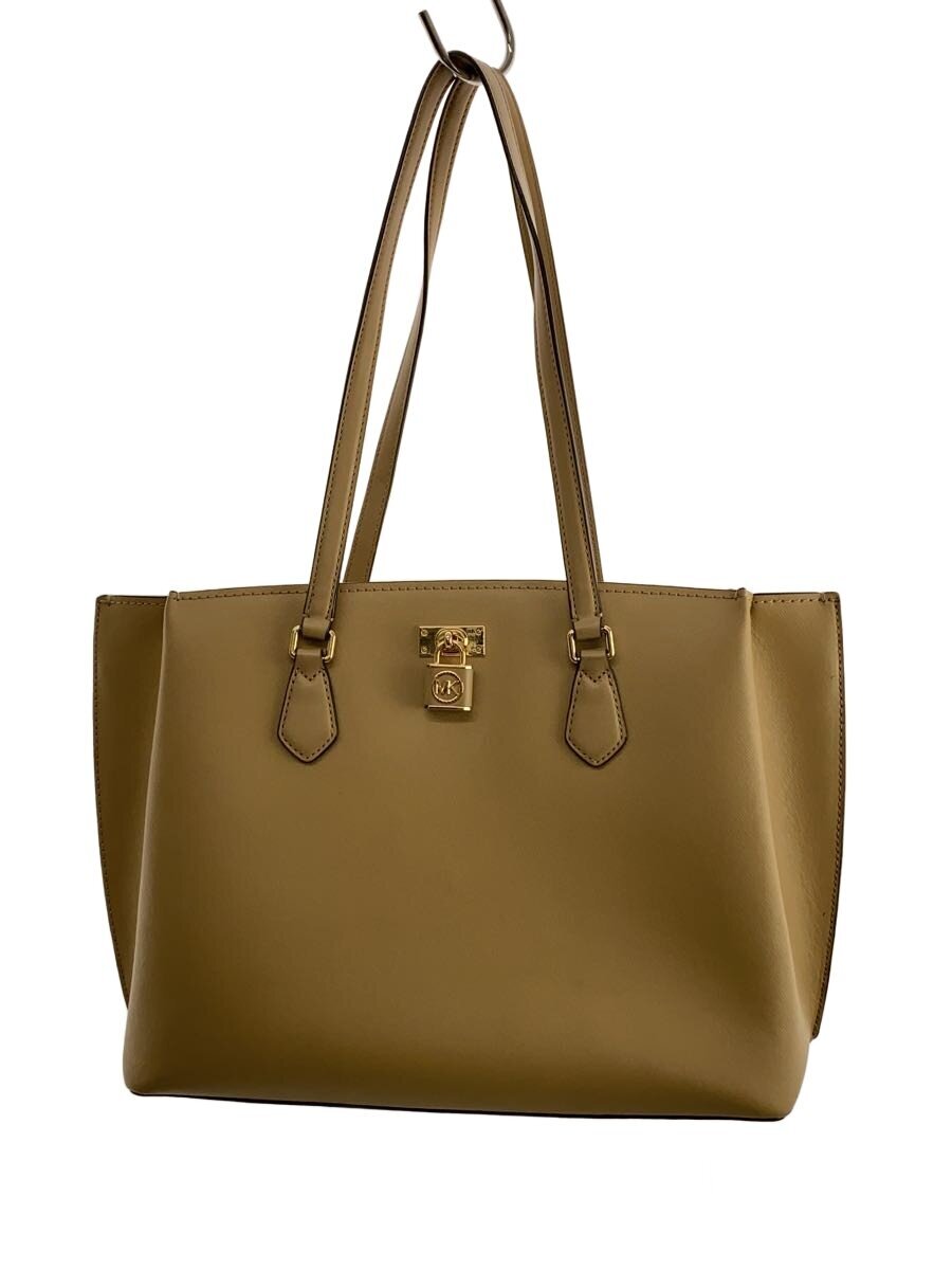 【中古】MICHAEL KORS◆トートバッグ/--/BEG/30S3GR0T3L【御徒面子】
