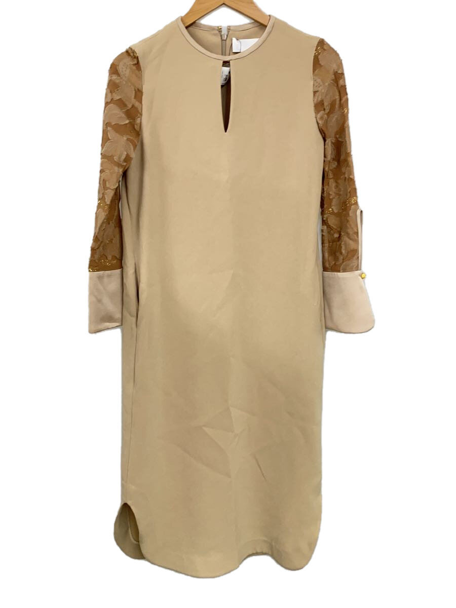 【中古】mame kurogouchi◆Jacquard Dress One Piece/1/ポリエステル/BEG/無地/MM16AW-DR015【レディース御召しもの】
