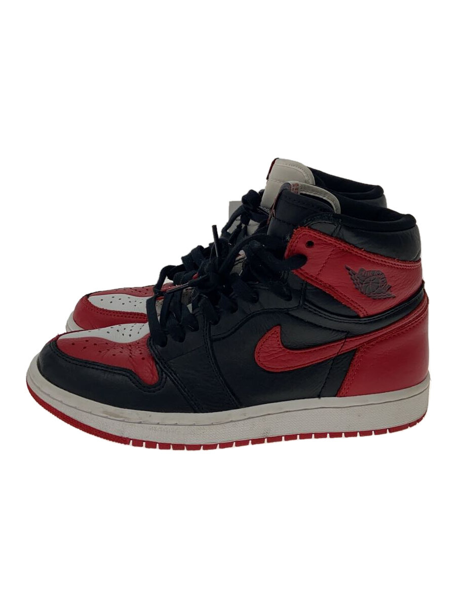 【中古】NIKE◆AIR JORDAN 1 RETRO HIGH OG NRG/エアジョーダンレトロハイ/黒いこと/24.5糎【シューズ】