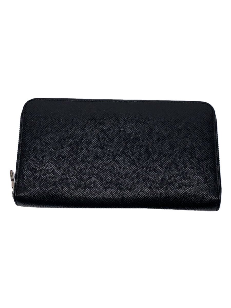 【中古】LOUIS VUITTON◆ジッピー・オーガナイザーNM_タイガ_BLK/牛革/BLK/メンズ【服飾雑貨他】