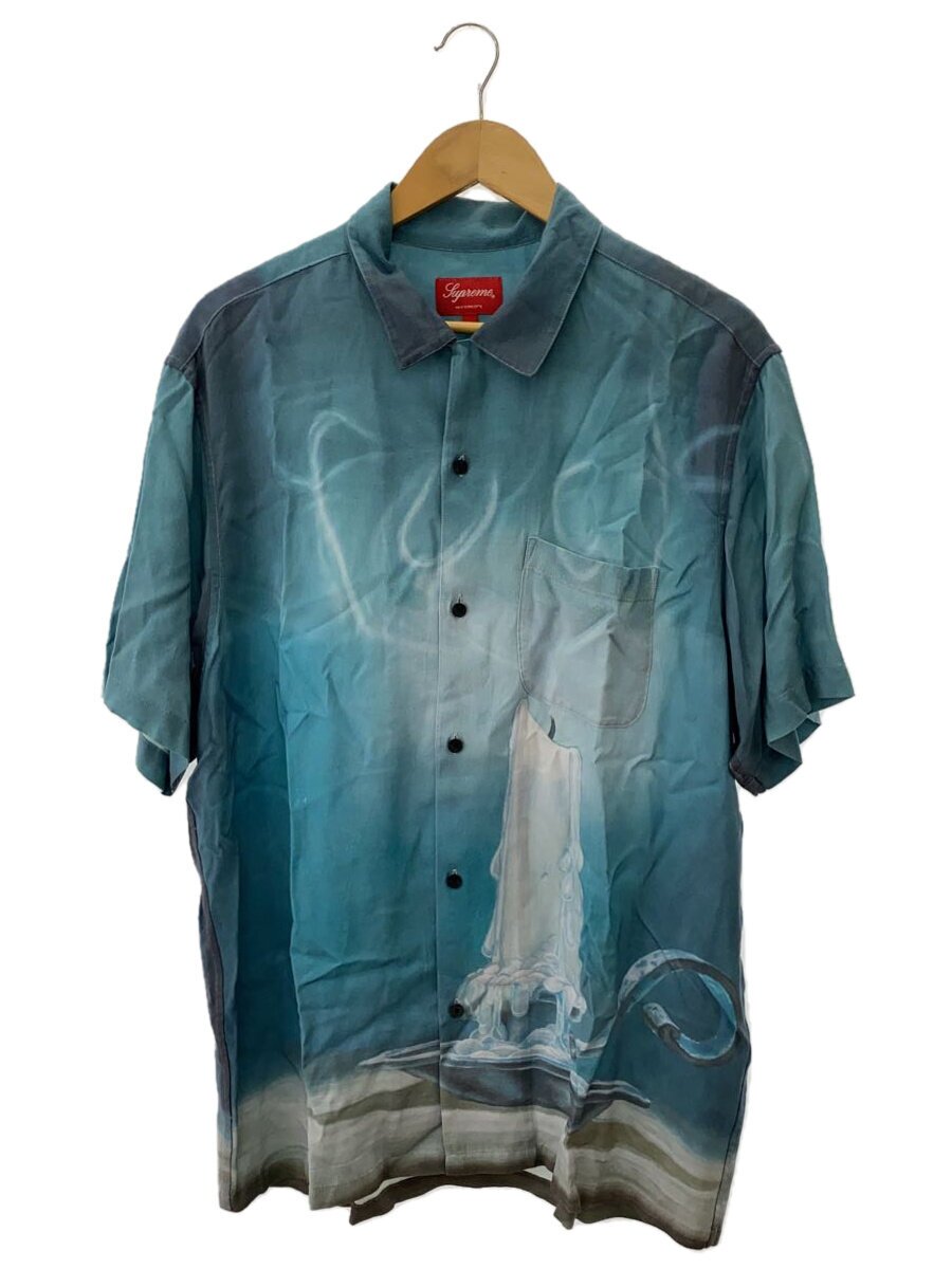 【中古】Supreme◆21SS/Fuck Rayon S/S Shirt/L/人絹/BLU【メンズウェア】