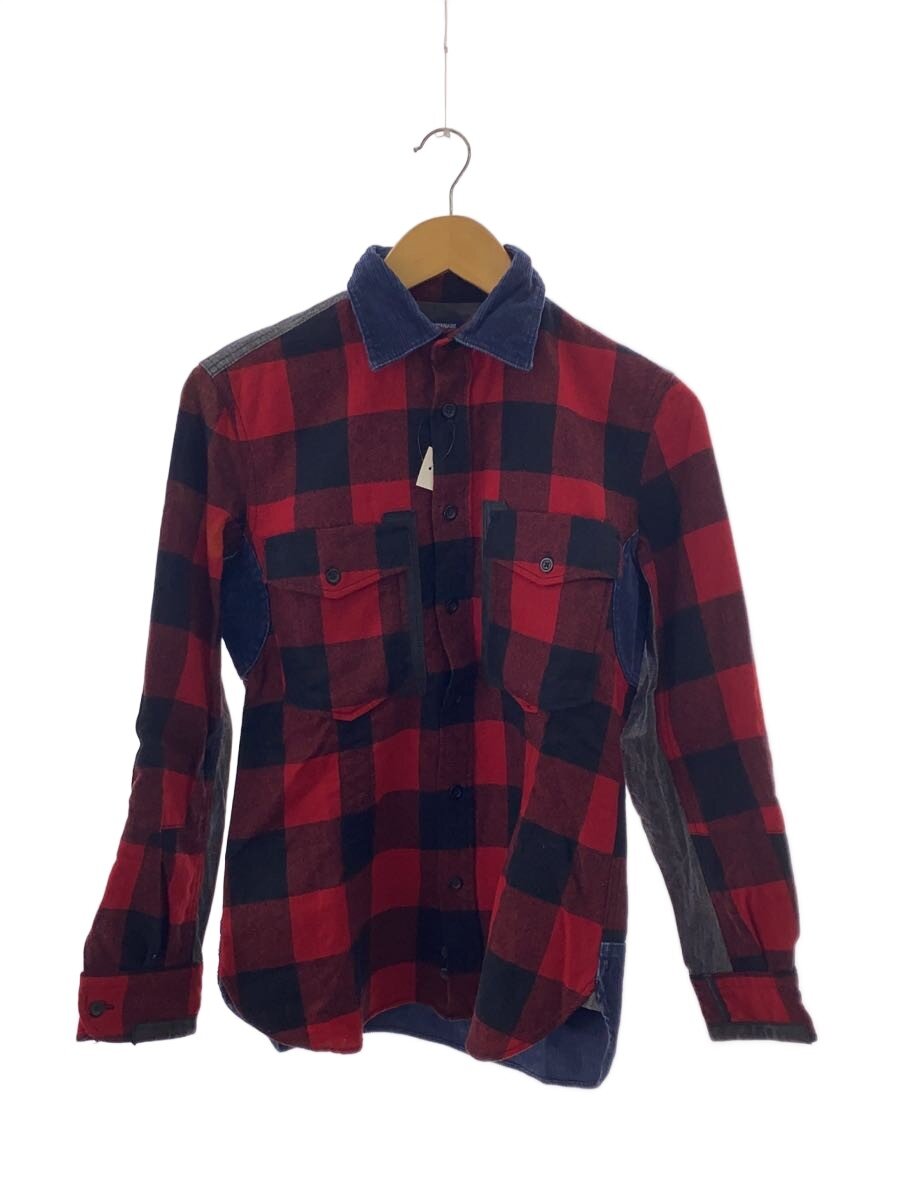【中古】eYe JUNYA WATANABE MAN◆×PENDLETON/09AW/W名まえ/AD2009/長袖プルオーバー/XS/羊毛/RED/読み合わせる/WD-B302//【メンズウェア】