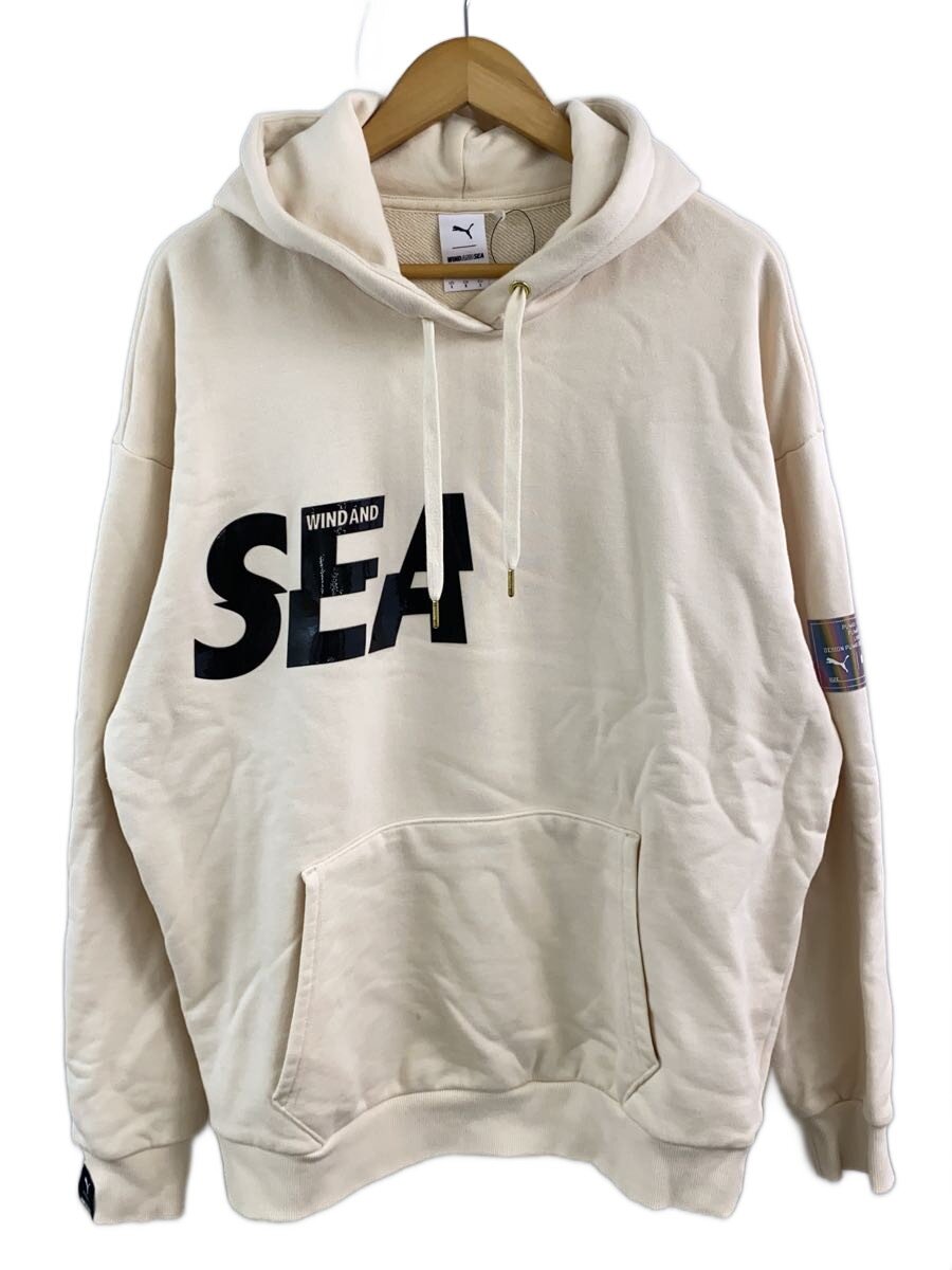 【中古】PUMA◆パーカー/L/綿織物/CRM【メンズウェア】