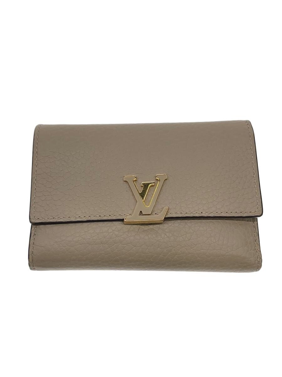 【中古】LOUIS VUITTON◆ポルト・フォイユ・カプシーヌ・コンパクト_トリヨン/レザー/BEG/レディース【服飾雑貨他】｜2ｎｄ STREET 店
