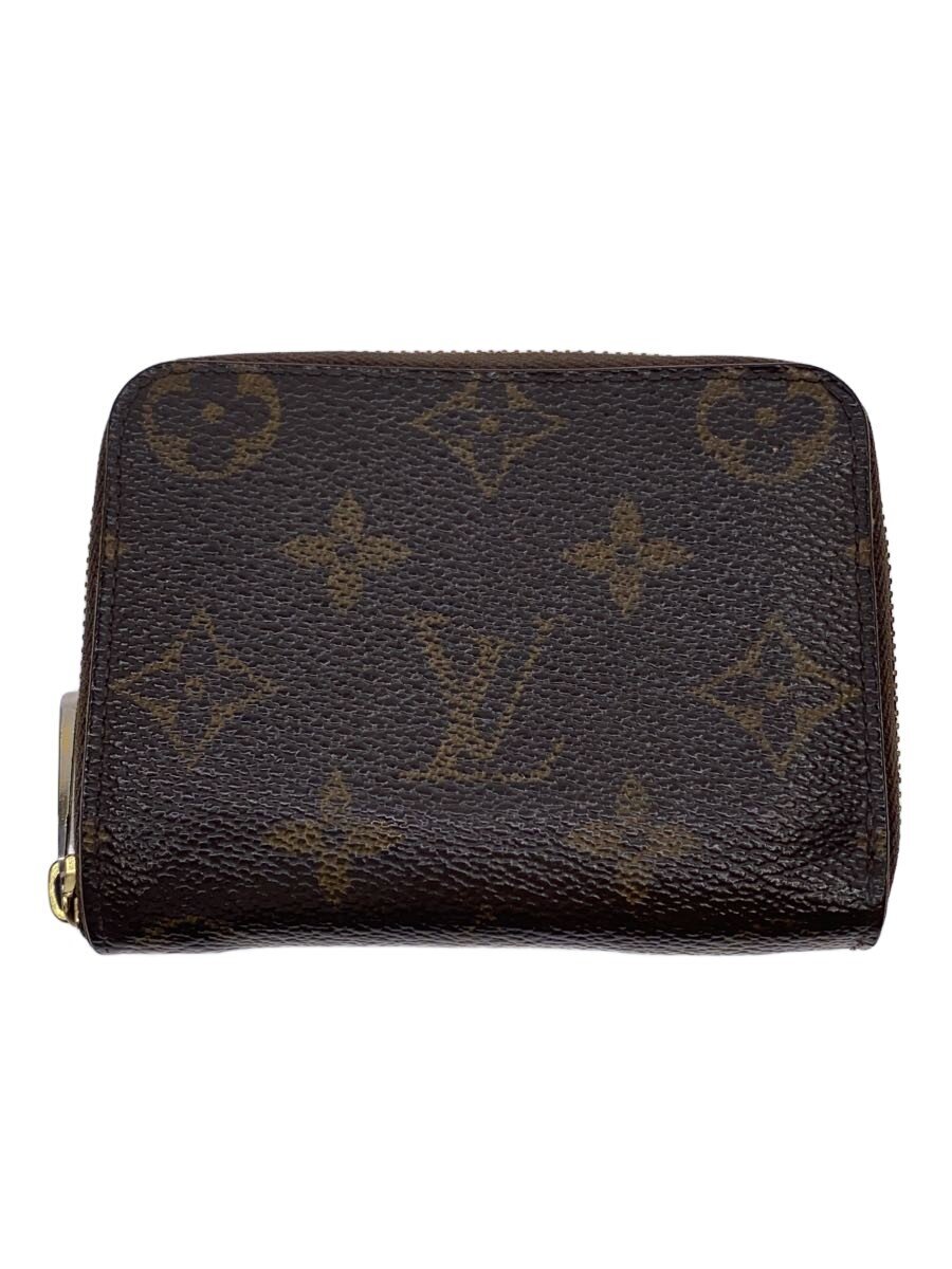 【中古】LOUIS VUITTON◆ジッピー・コインパース_モノグラム・帆布/PVC/BRW/メンズ【服飾雑貨他】