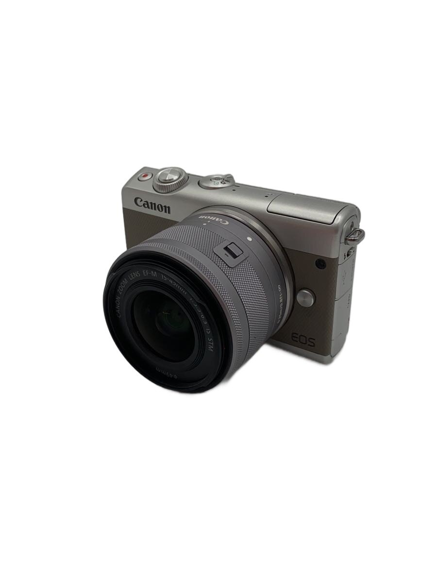 【中古】CANON◆デジタル一眼写真機 EOS M100 EF-M15-45 IS STM 水晶体一揃いの道具 [薄墨色]【写真機】