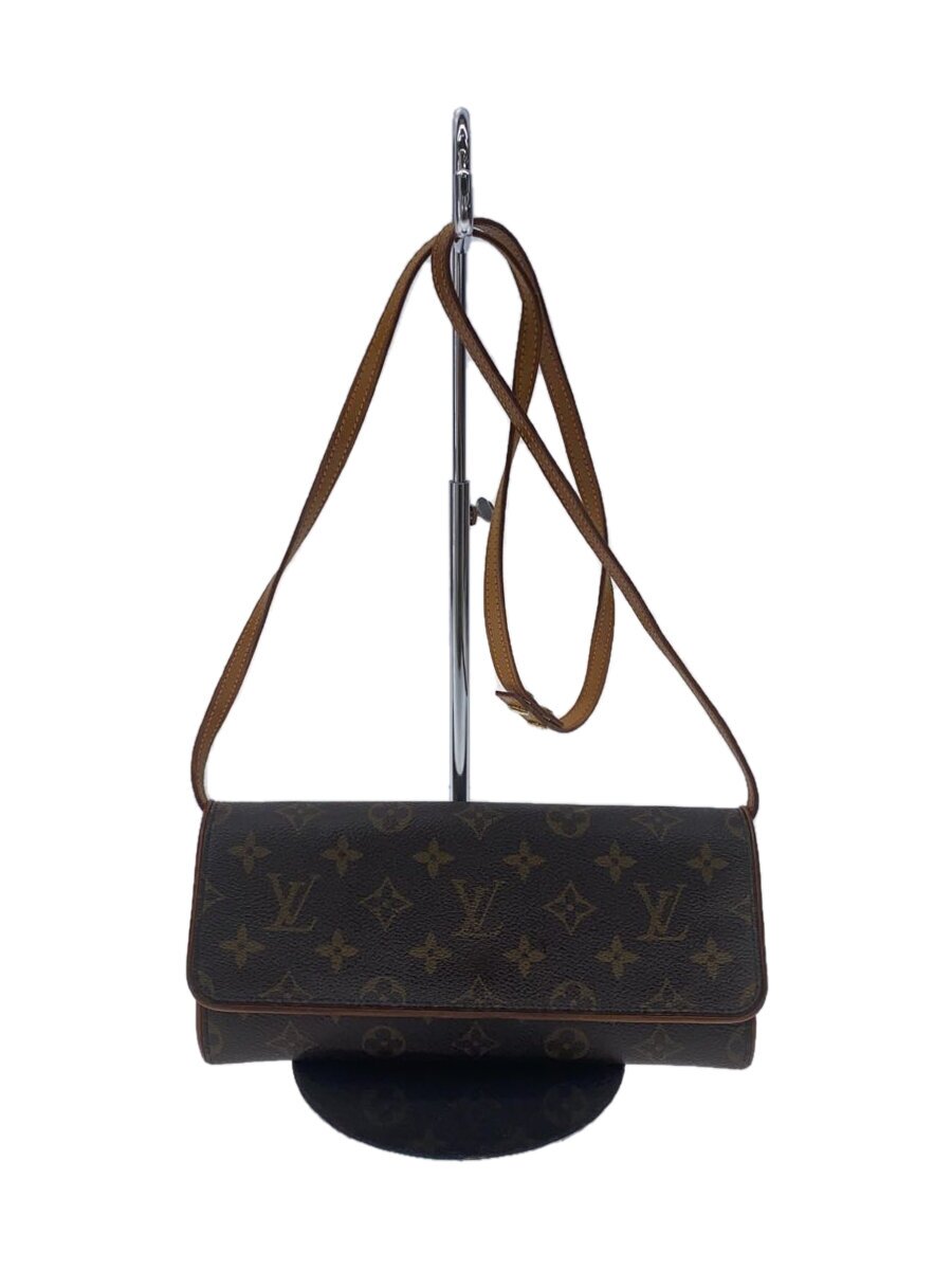 【中古】LOUIS VUITTON◆ポシェット・ツインGM_モノグラム・キャンバス/ビニール/茶【バッグ】|2nd STREET 店