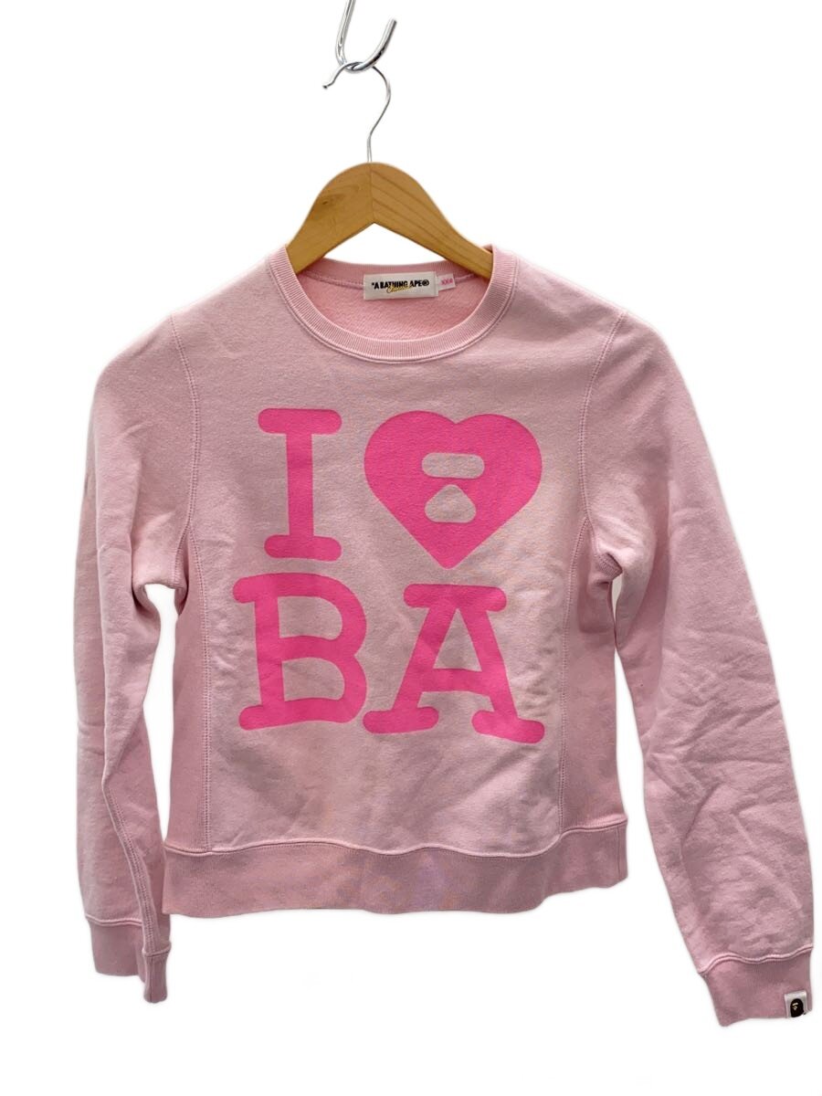 【中古】A BATHING APE◆汗水/XXS/綿織物/PNK【レディースお召しもの】