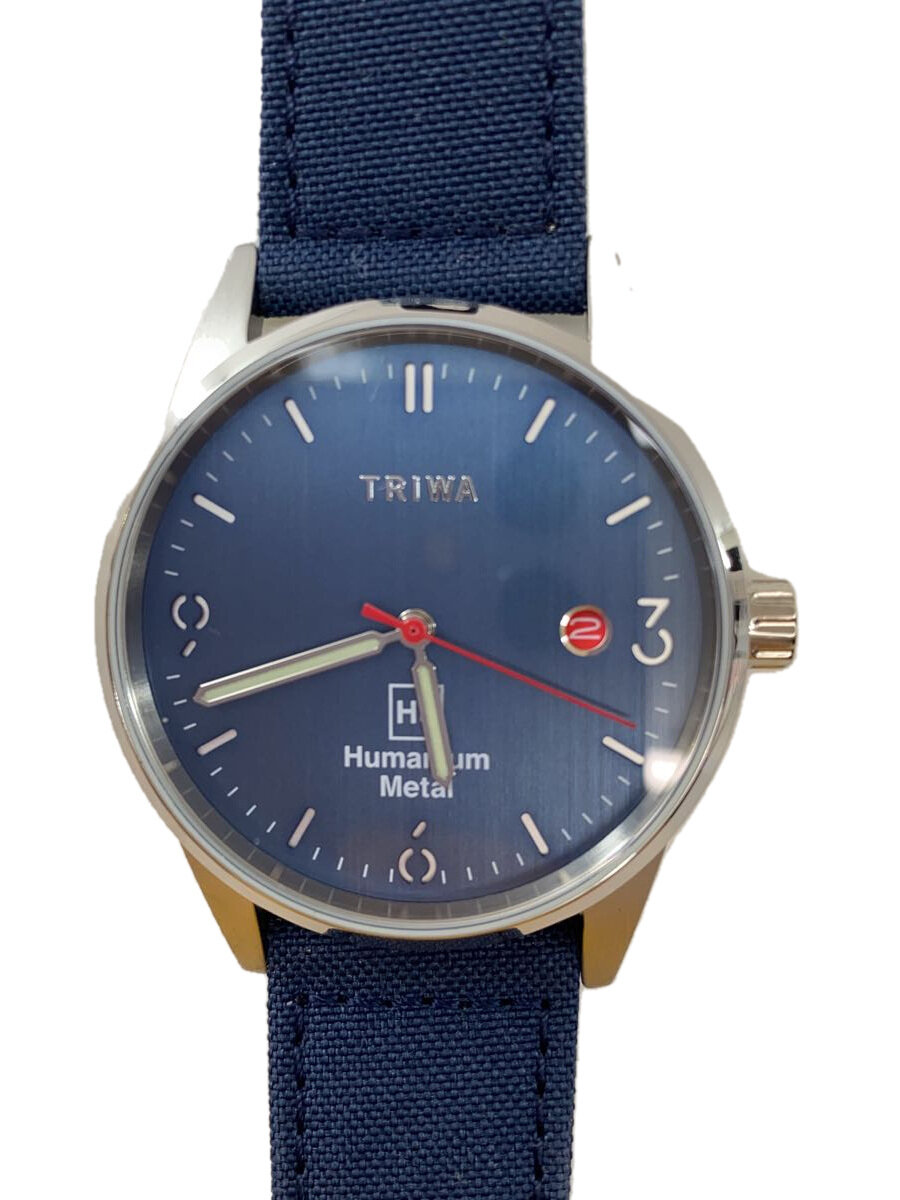 【中古】TRIWA◆石英ウォッチ/アナログ/--/NVY/HU39B/TRIWA HUMANIUM タイムフォ-ピ-ス//【服飾雑貨他】