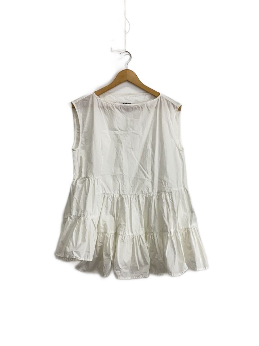【中古】MM6◆ノースリーブブラウス/38/コットン/WHT/無地/S52NC0215//【レディースウェア】|2nd STREET 店