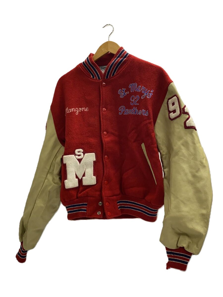 【中古】GOLDEN BEAR◆スタジャン/XL/ウール/レザー/レッド/MADE IN USA【メンズウェア】｜2ｎｄ STREET 店