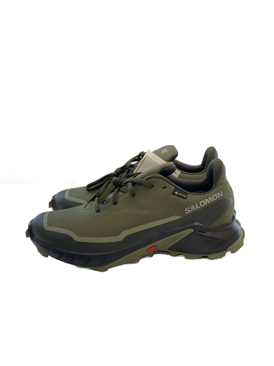 【中古】salomon◆ALPHACROSS 5 GORE-TEX/ローカットスニーカー/27.5糎/KHK【シューズ】
