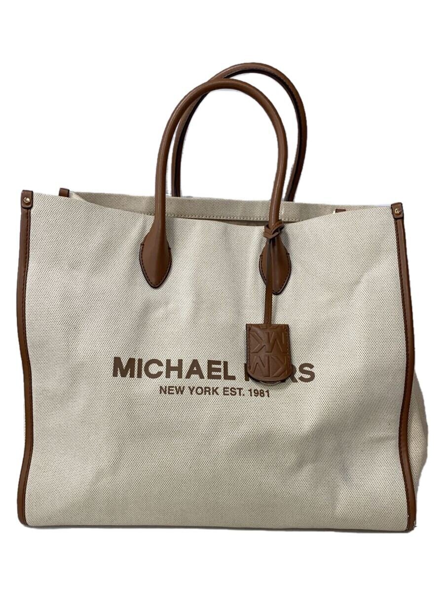【中古】MICHAEL KORS◆Mirella/トートバッグ/帆布/CRM/35S2G7ZT3C/肩先欠品【御徒面子】