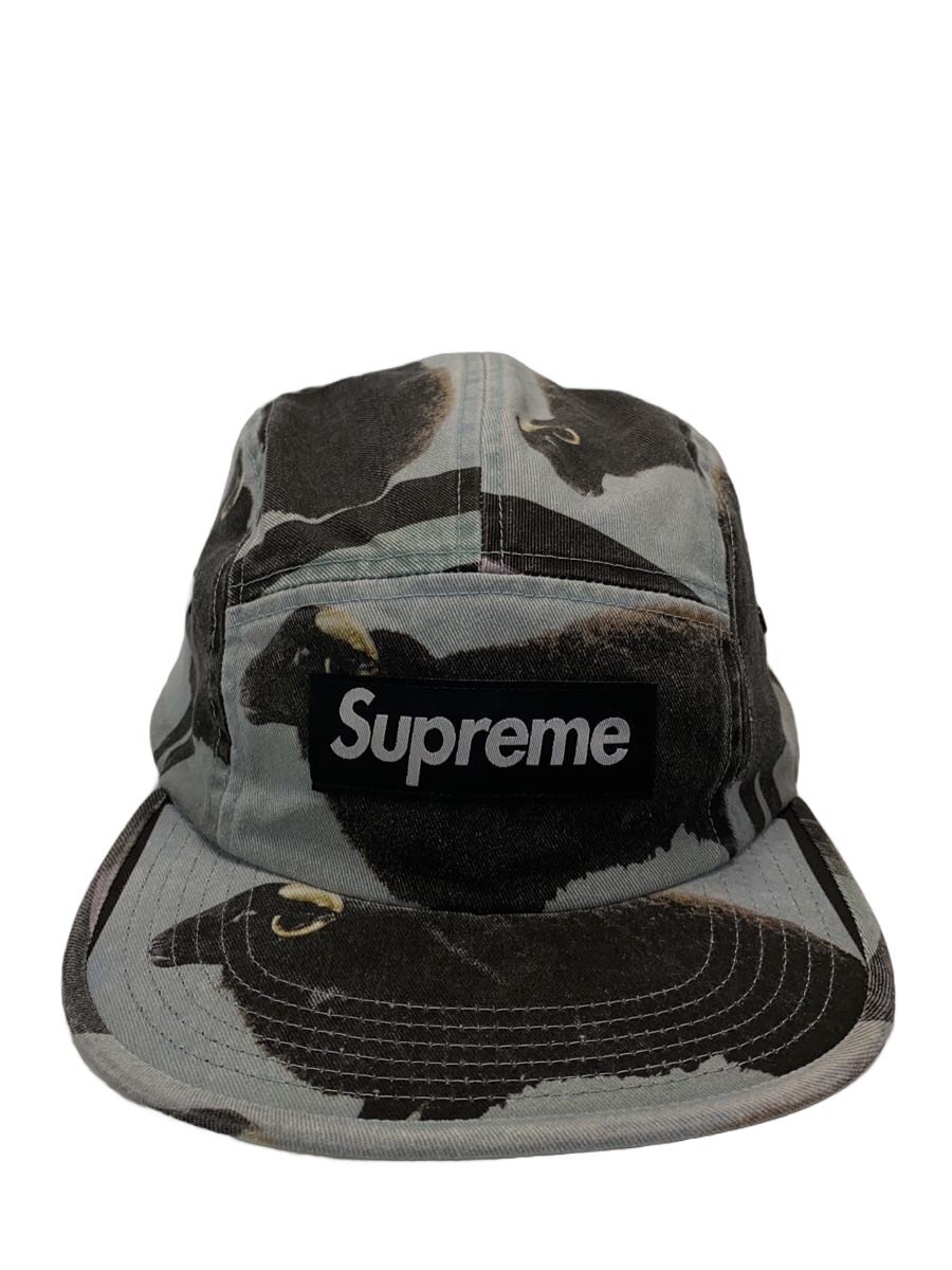 【中古】Supreme◆25SS/Damien Hirst Camp Cap/FREE/綿織物/黒いこと/総柄/メンズ//【服飾雑貨他】