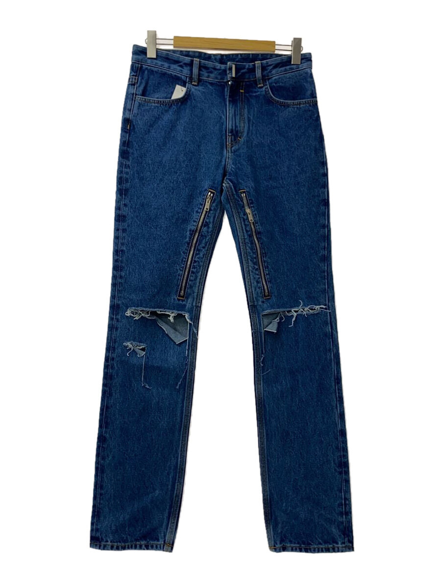 【中古】GIVENCHY◆23SS/マシュー期/STRAIGHT FIT/不都合+ジップデザイン/31/ジーンズ/IDG【メンズウェア】