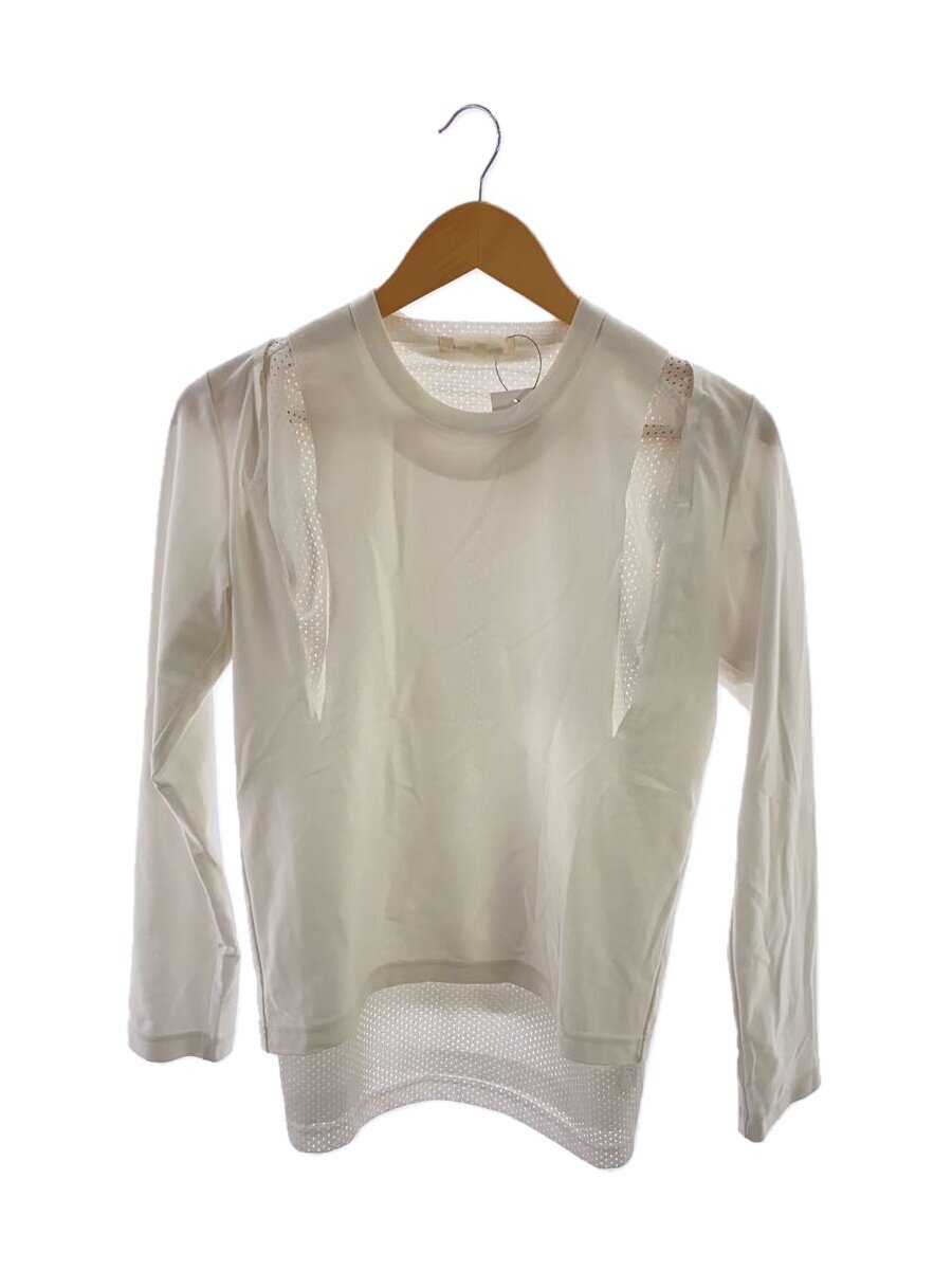 【中古】COMME des GARCONS◆長袖カットソー/S/ポリエステル/WHT/GC-T005//【レディース御召しもの】