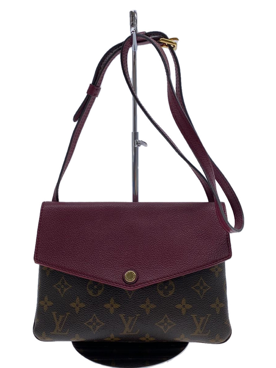 【中古】LOUIS VUITTON◆ツイン仕掛ける_モノグラム・トワイス_BRW/PVC/BRW/総柄//【御徒面子】