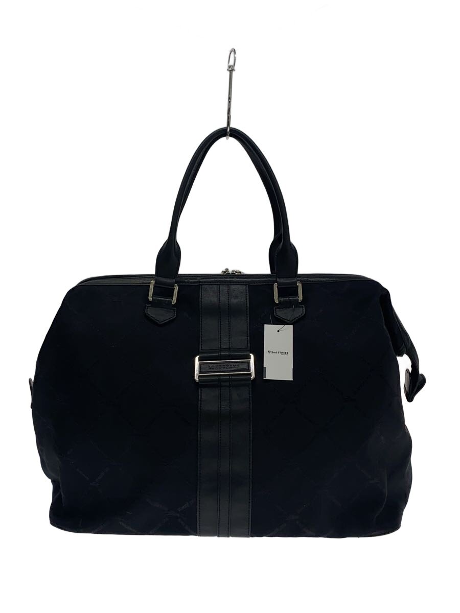 【中古】LONGCHAMP◆ボストンバッグ/--/BLK【御徒面子】