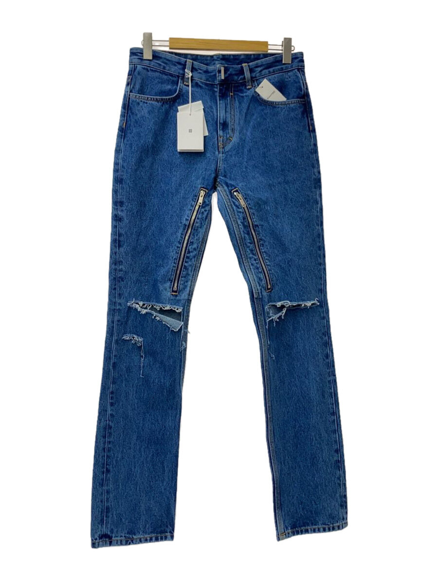 【中古】GIVENCHY◆23SS/マシュー期/STRAIGHT FIT/不都合+ジップデザイン/30/ジーンズ/IDG【メンズウェア】