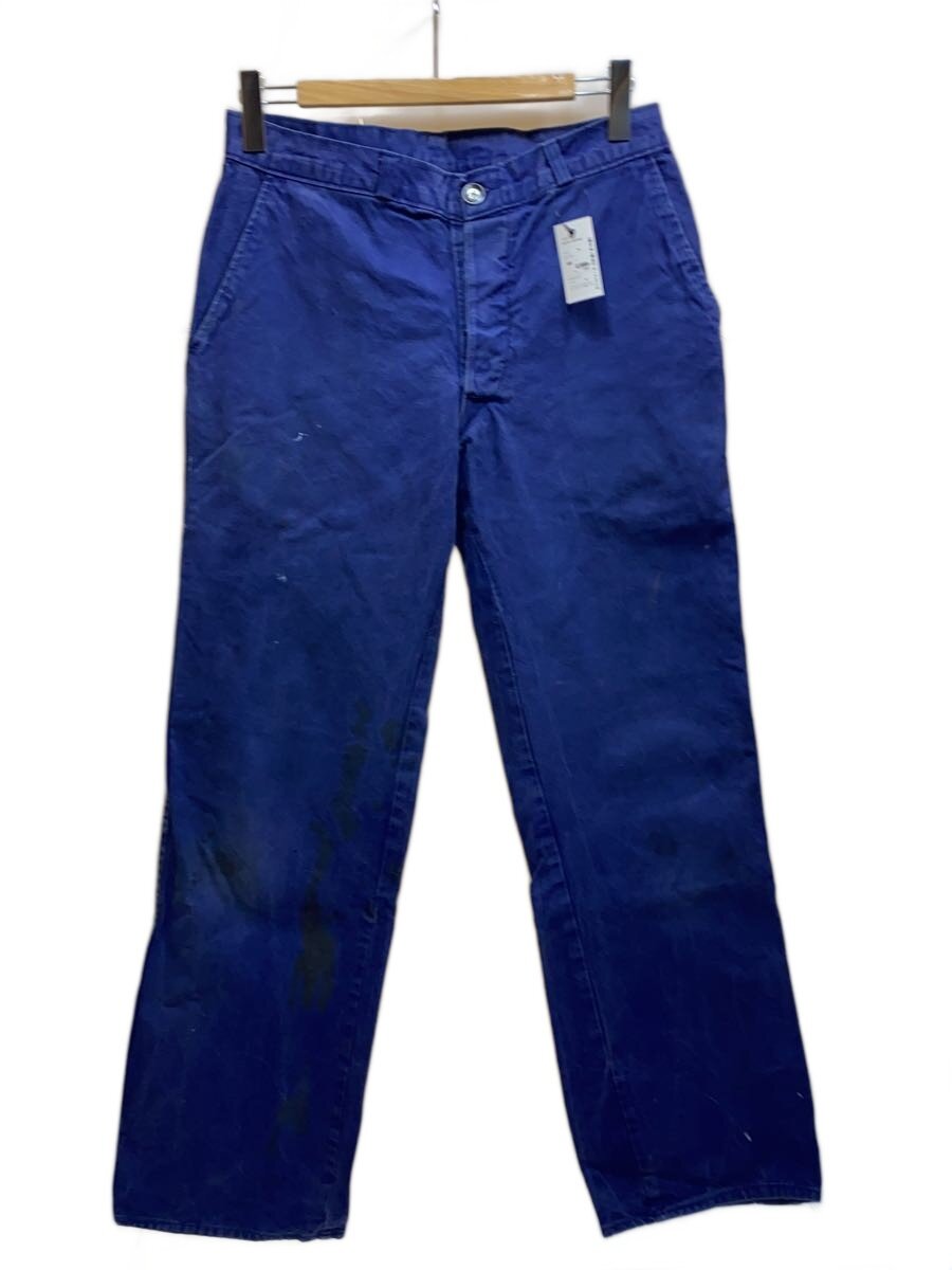 【中古】EURO VINTAGE◆細工物ズボン下/下つ方/44/綿織物/青み/向こう正面絵の具飛び/名取り草フラ手抜かり【メンズウェア】