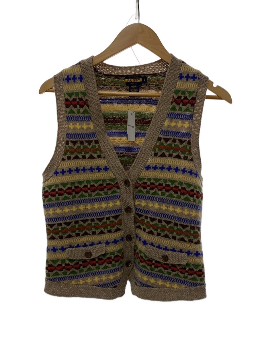 【中古】RUGBY RALPHLAUREN◆より良い/S/羊毛/マルチ色つや/間借り人/ジレ//【メンズウェア】