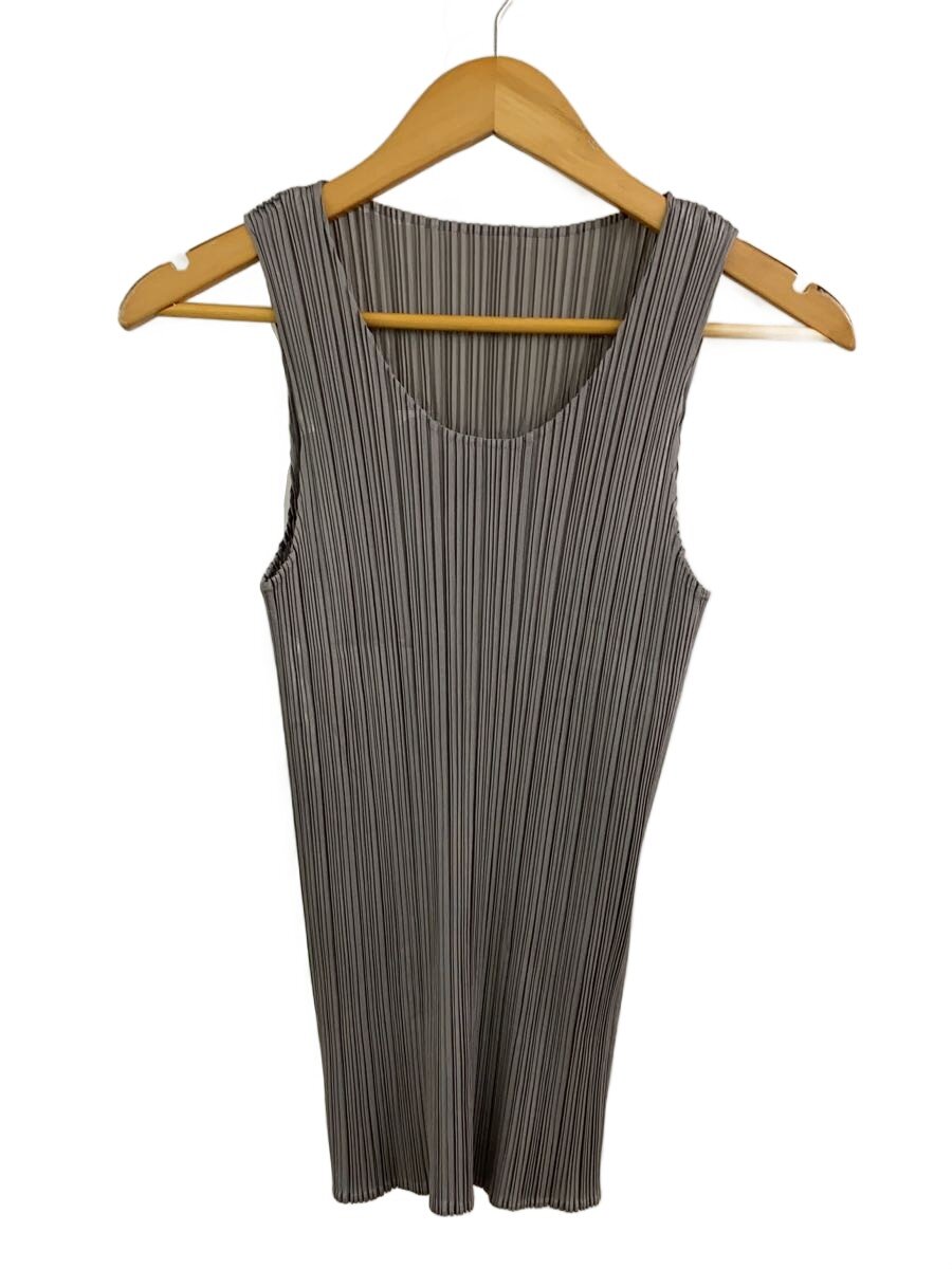 【中古】PLEATS PLEASE ISSEY MIYAKE◆ノースリーブカットソー/3/ポリエステル/グレー/PP04-JK600/? NULL ?【レディースウェア】｜2ｎｄ STREET 店 12,870円