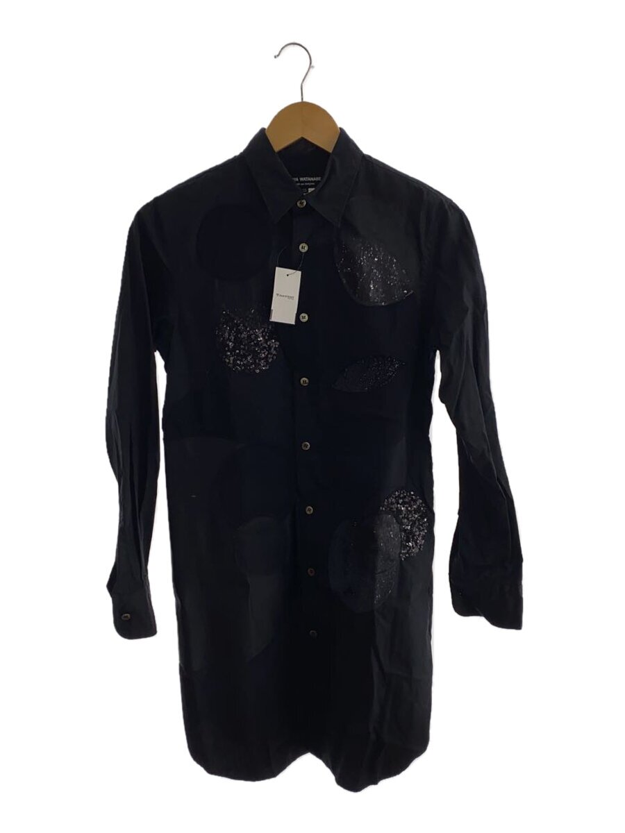【中古】JUNYA WATANABE COMME des GARCONS◆長袖上着プルオーバー/スパンコール/XS/綿織物/BLK/JN-O027【レディース御召しもの】