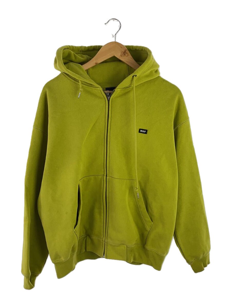 【中古】HUF◆ジップパーカー/S/綿織物/GRN/CLASSIC FLEECE ZIP HOODIE【メンズウェア】
