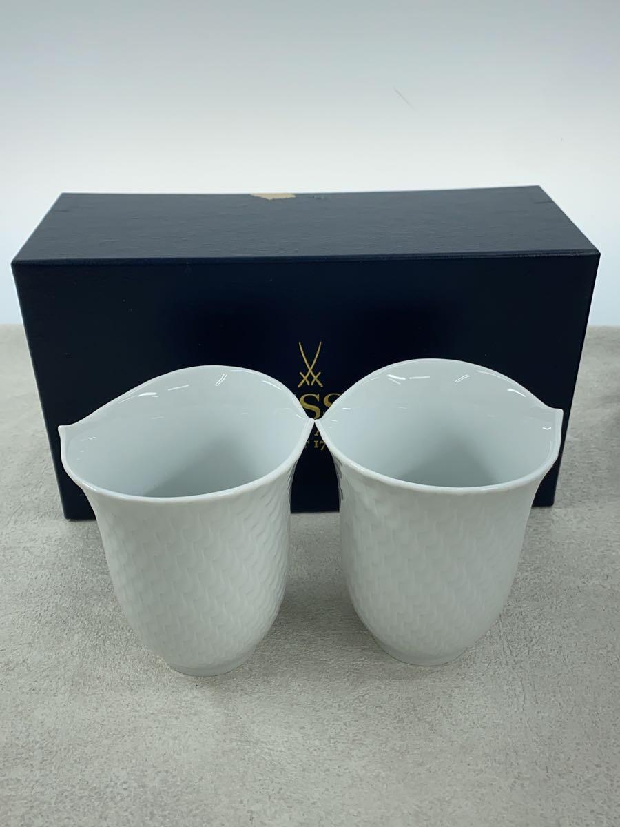 【中古】Meissen◆水飲み/2点仕かける/WHT【勝手もと機材】 その他-キッチン用品・食器・調理器具-食器・カトラリー・グラス