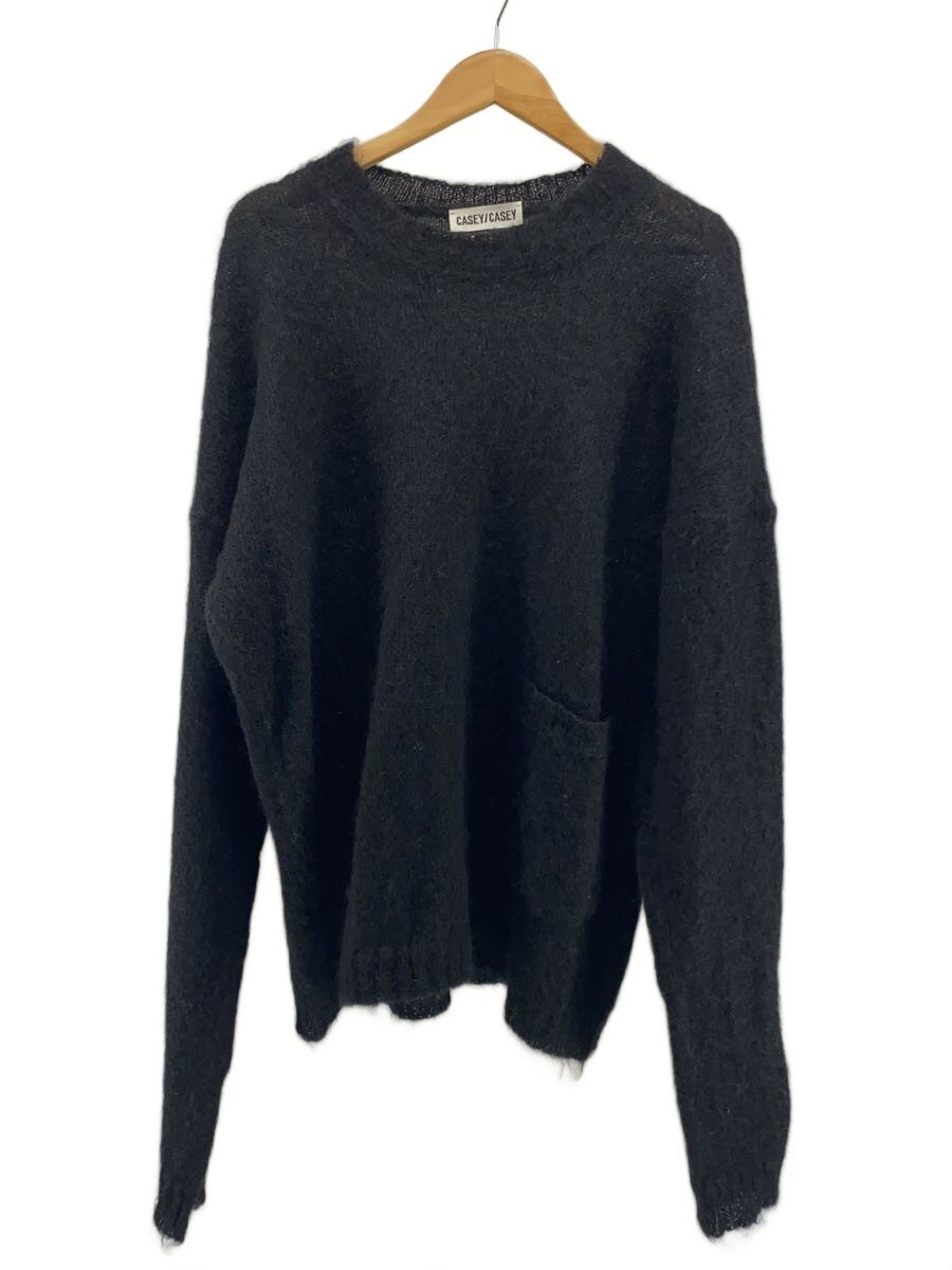 【中古】CASEY CASEY◆MOHSIL JUMPER/編み物・プルオーバー(朦々たる)/L/モヘヤ/BLK/無地/23HK012//【メンズウェア】