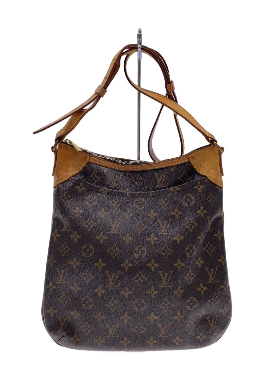 【中古】LOUIS VUITTON◆オデオンMM_モノグラム・帆布/PVC/BRW/曲がった掛け/M56389【御徒面子】
