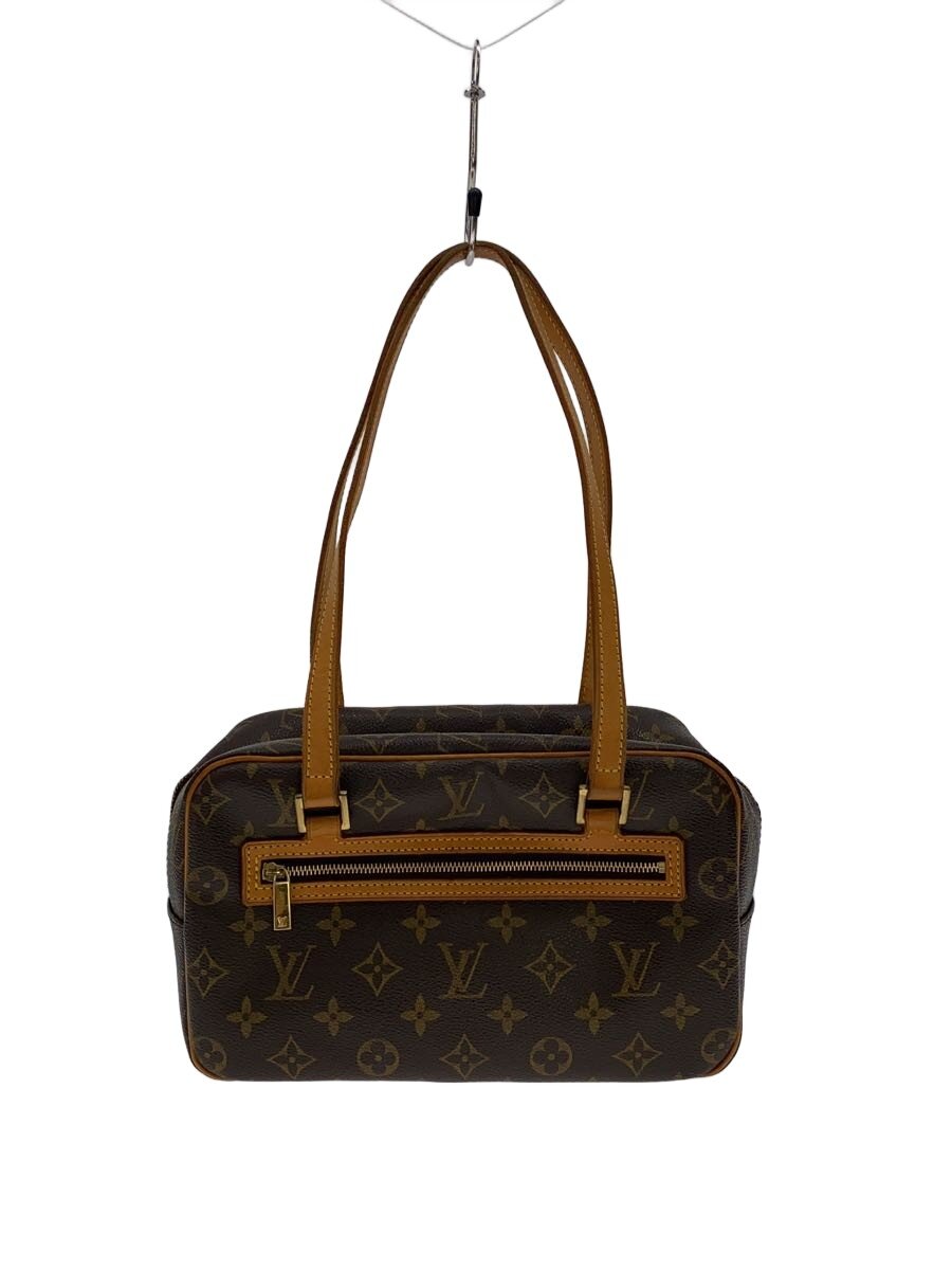 【中古】LOUIS VUITTON◆シテMM_モノグラム・帆布/PVC/BRW【御徒面子】