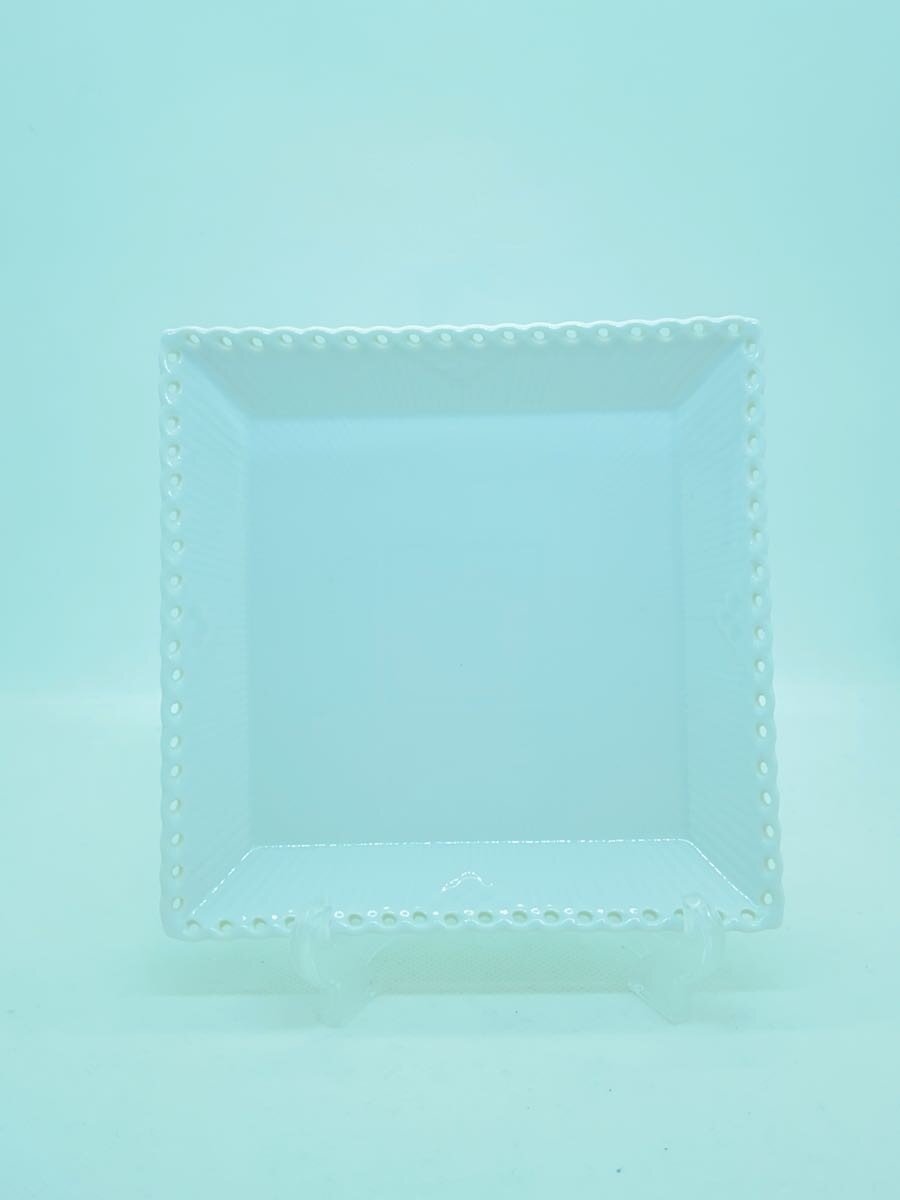 【中古】ROYAL COPENHAGEN◆ホワイトフルーテッドフルレーススクエアディッシュ/プレート/WHT//【キッチン用品】｜2ｎｄ STREET 店