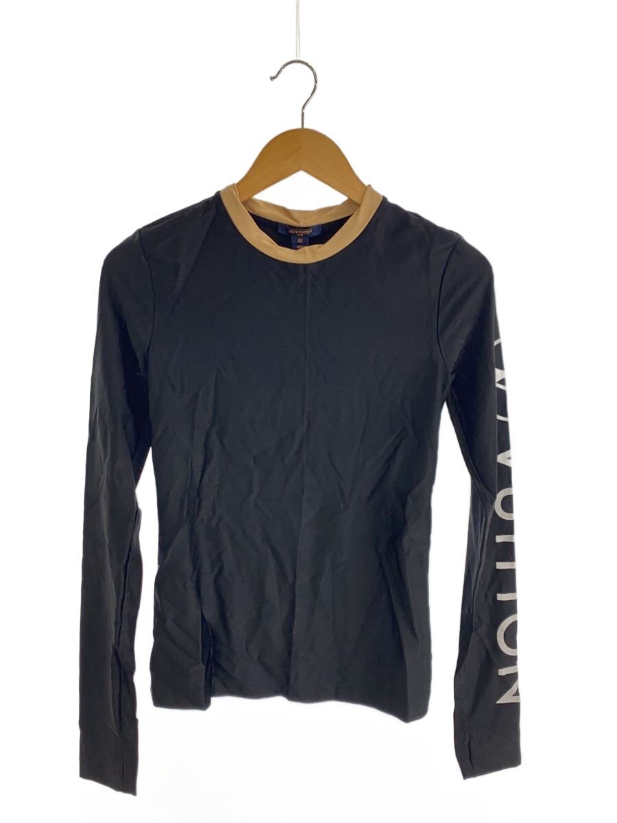 【中古】LOUIS VUITTON◆長袖カットソー/XS/人絹/BLK【レディースお召しもの】