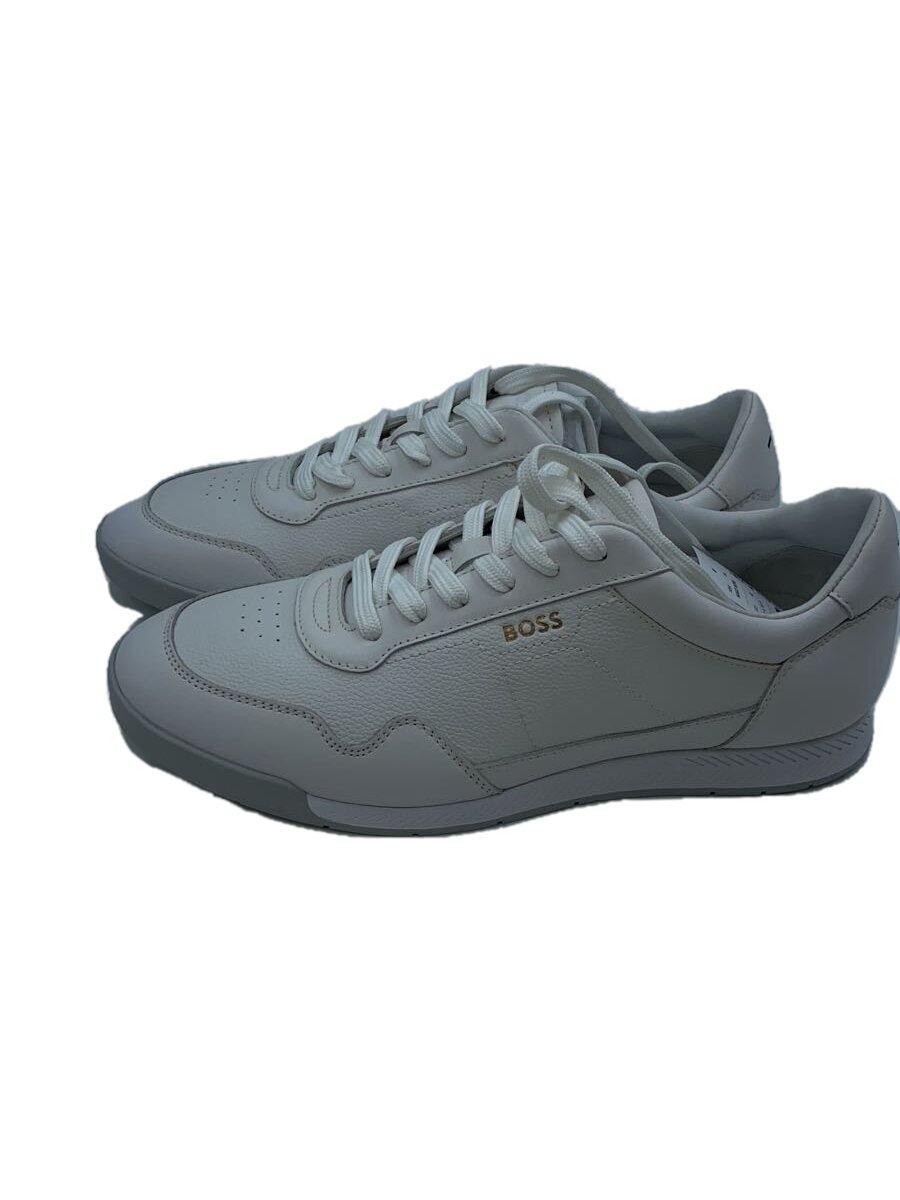 【中古】HUGO BOSS◆ローカットスニーカー/41/WHT/フェイクレザー//【シューズ】