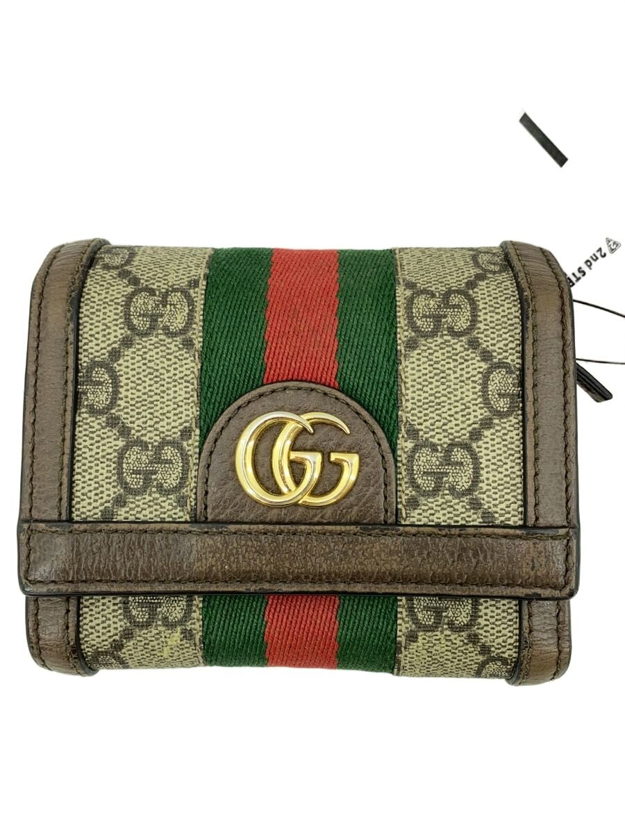 【中古】GUCCI◆3つ折り財布_GGスプリーム/PVC/BEG/メンズ【服飾雑貨他】｜2ｎｄ STREET 店