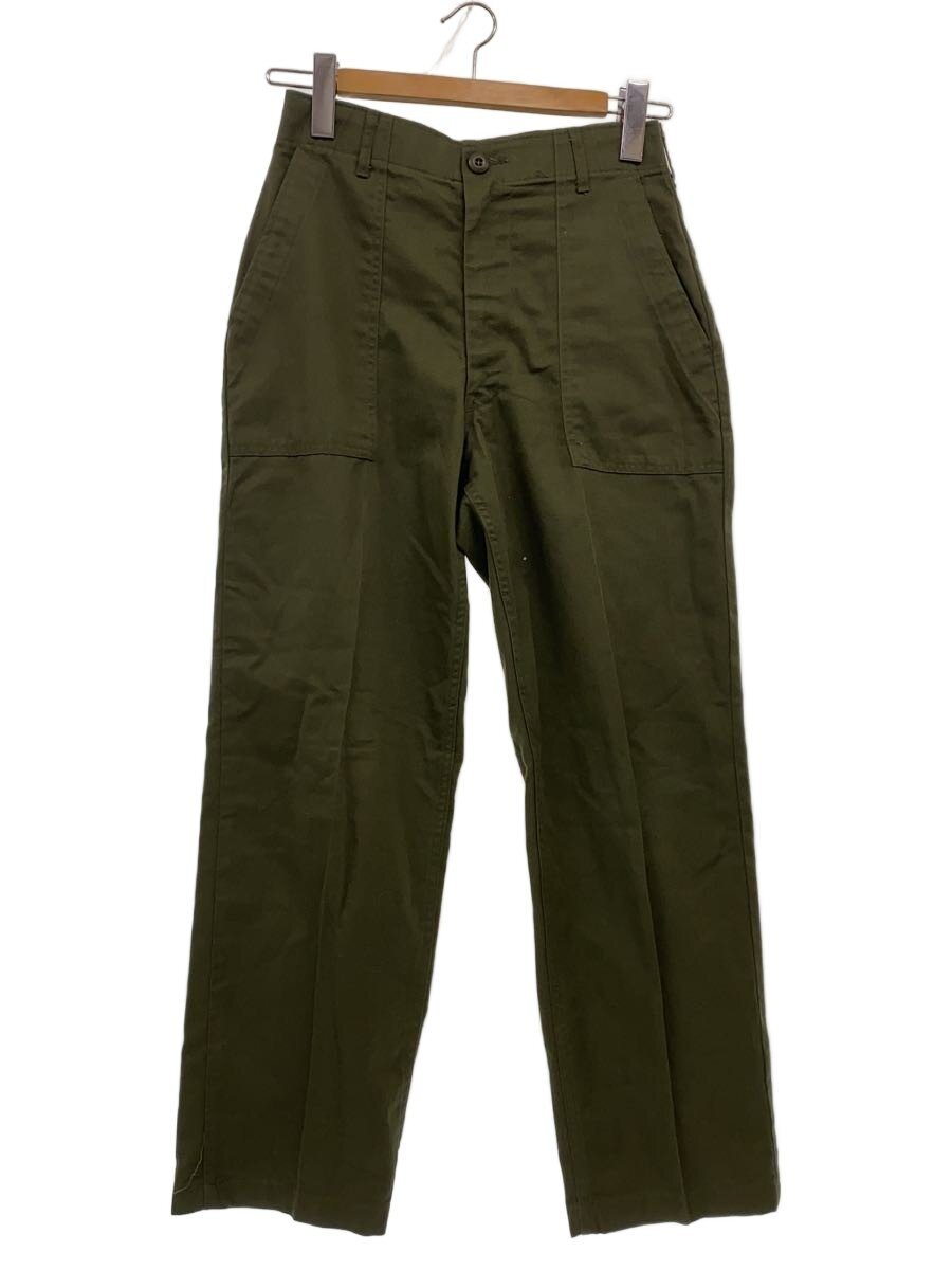 【中古】MILITARY◆下つ方/28/綿織物/カーキ/無地/70s【メンズウェア】