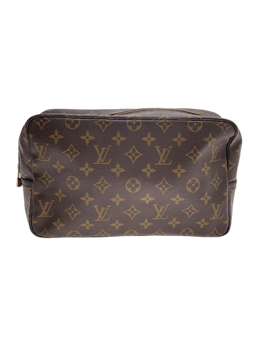 【中古】LOUIS VUITTON◆トゥルース・トワレット28_モノグラム・帆布/PVC/BRW【御徒面子】
