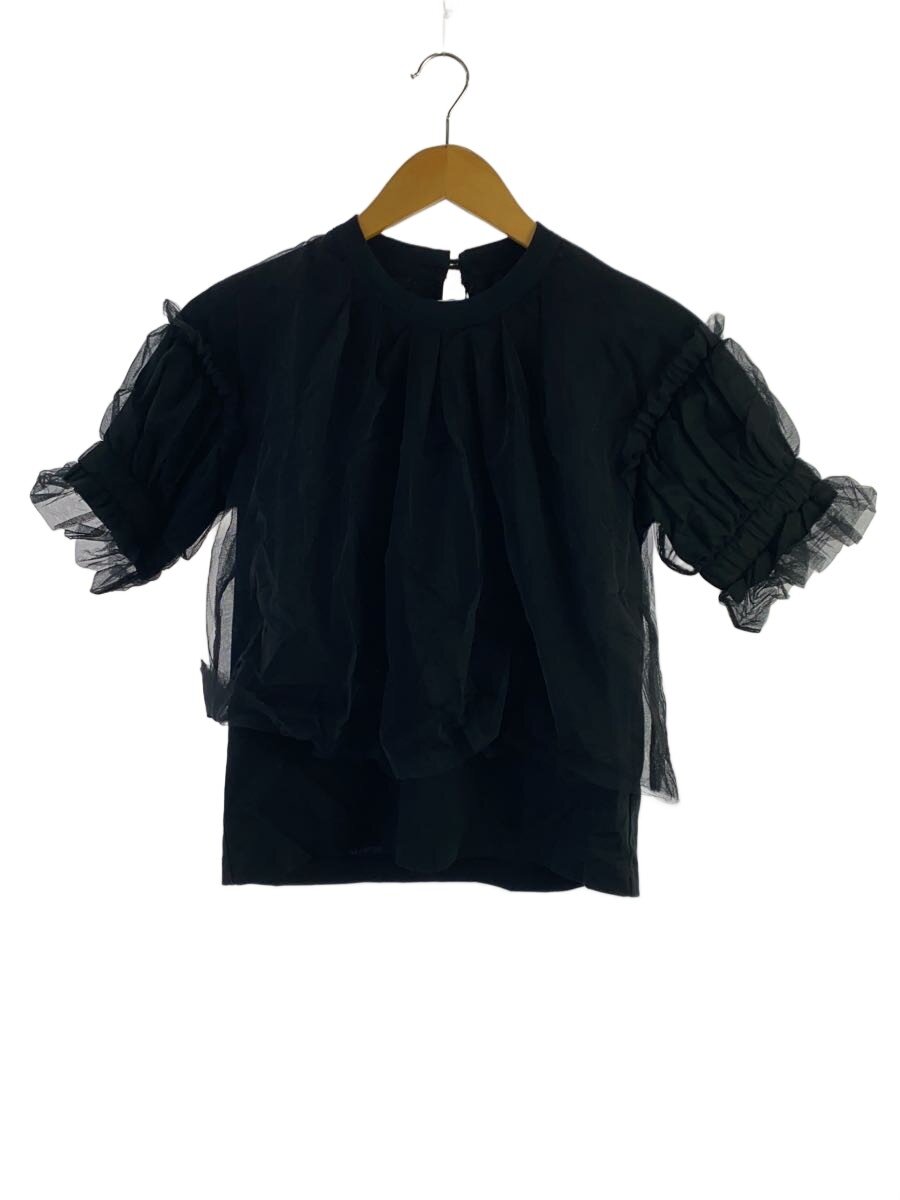 【中古】noir kei ninomiya◆半袖ブラウス/XS/コットン/BLK/3N-T002/AD2024/チュールカットソー//【レディースウェア】｜2ｎｄ STREET 店