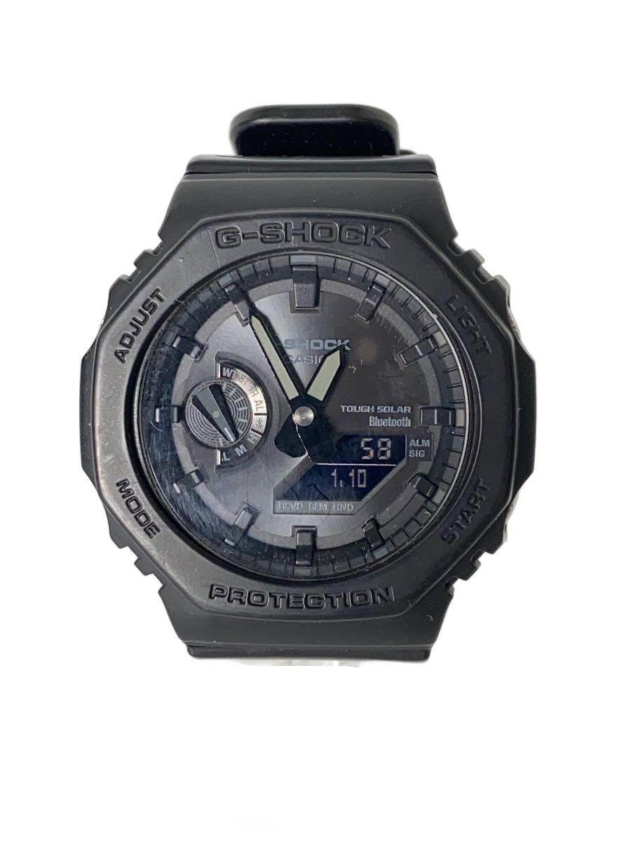 【中古】CASIO◆ソーラーウオッチ_G-SHOCK/デジアナ/天然ゴム/黒いこと【服飾雑貨他】