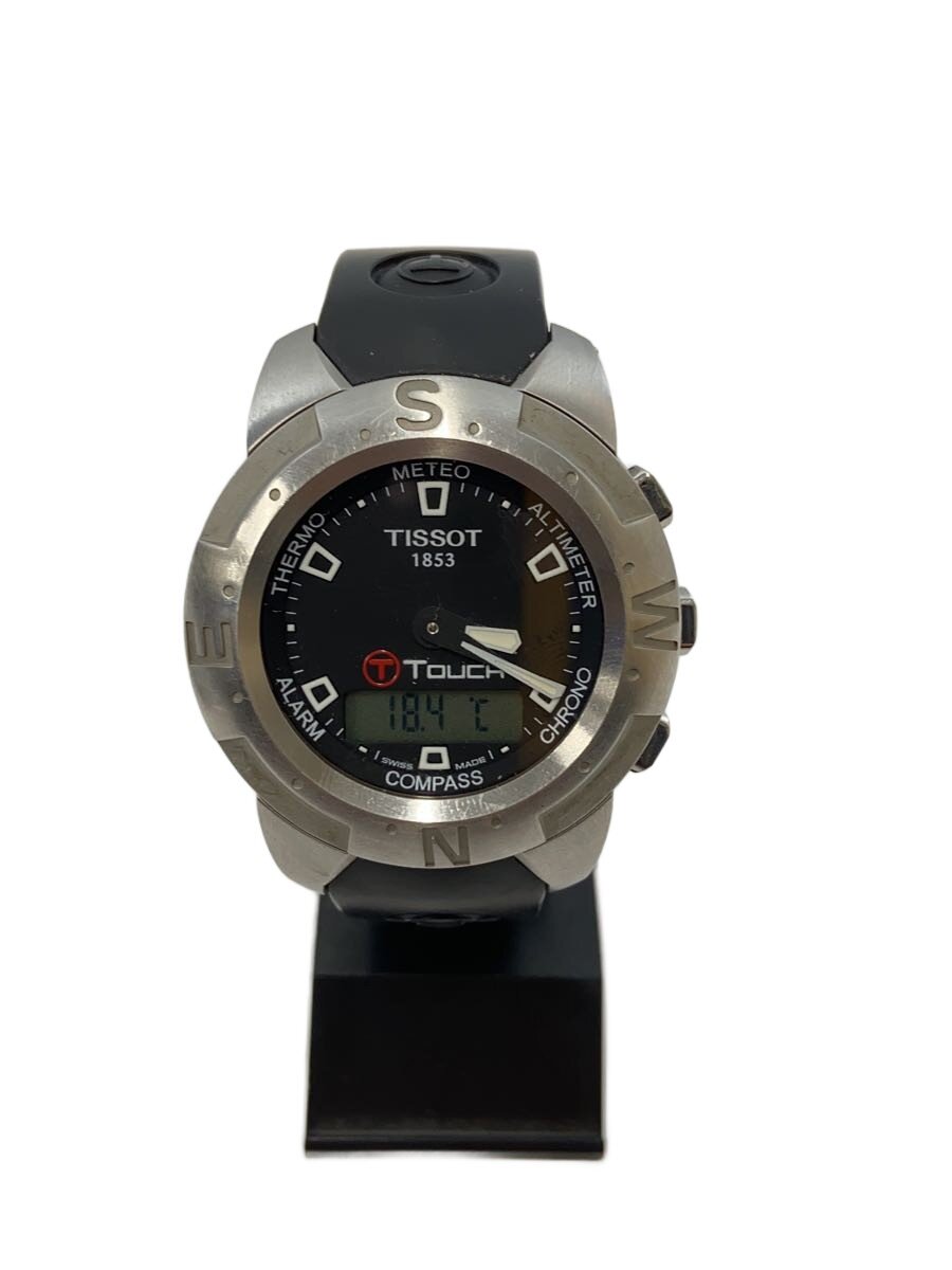 【中古】TISSOT◆クォーツ腕時計/デジアナ/ラバー/BLK/BLK/SS/z252/352【服飾雑貨他】|2nd STREET 店