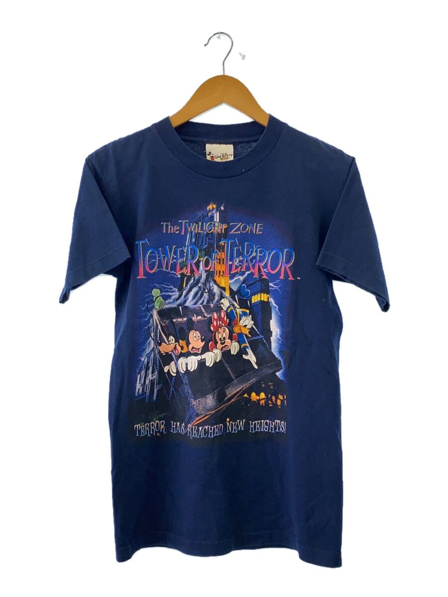 【中古】Disney VINTAGE◆90s～00s/TOWER OF TERROR//刷り上げるプルオーバー/NVY/無地【メンズウェア】