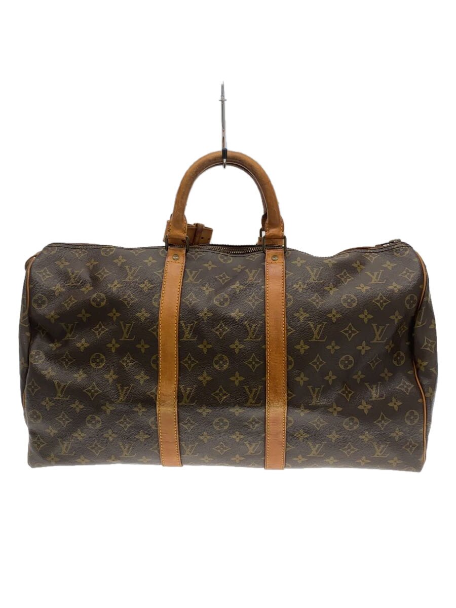 【中古】LOUIS VUITTON◆キーポル45_モノグラム・帆布_BRW/PVC/BRW【御徒面子】