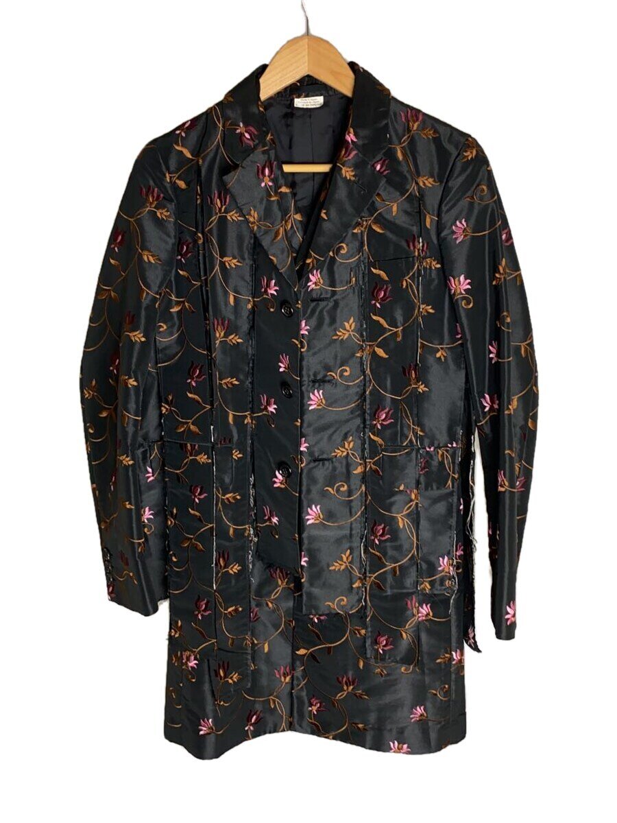 【中古】COMME des GARCONS HOMME PLUS◆コート/XS/ポリエステル/ブラック/花柄/PC-C007/19ss/クレイジースーツ期//【メンズウェア】｜2ｎｄ STREET 店