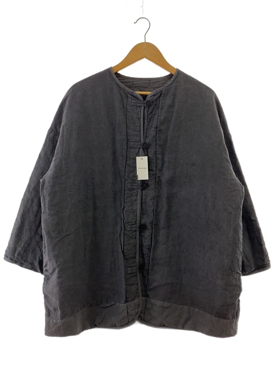 【中古】nest Robe◆キルティング上衣/FREE/リネン/GRY/01223-1011-1//【レディースお召しもの】