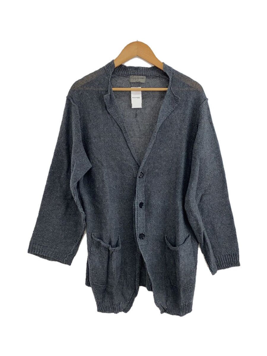 【中古】yohji yamamoto POUR HOMME◆ジレー(薄っぺら)/3/綿織物/GRY/H0-K78-371/リネンMIX【メンズウェア】